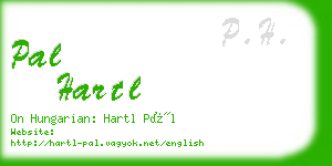 pal hartl business card